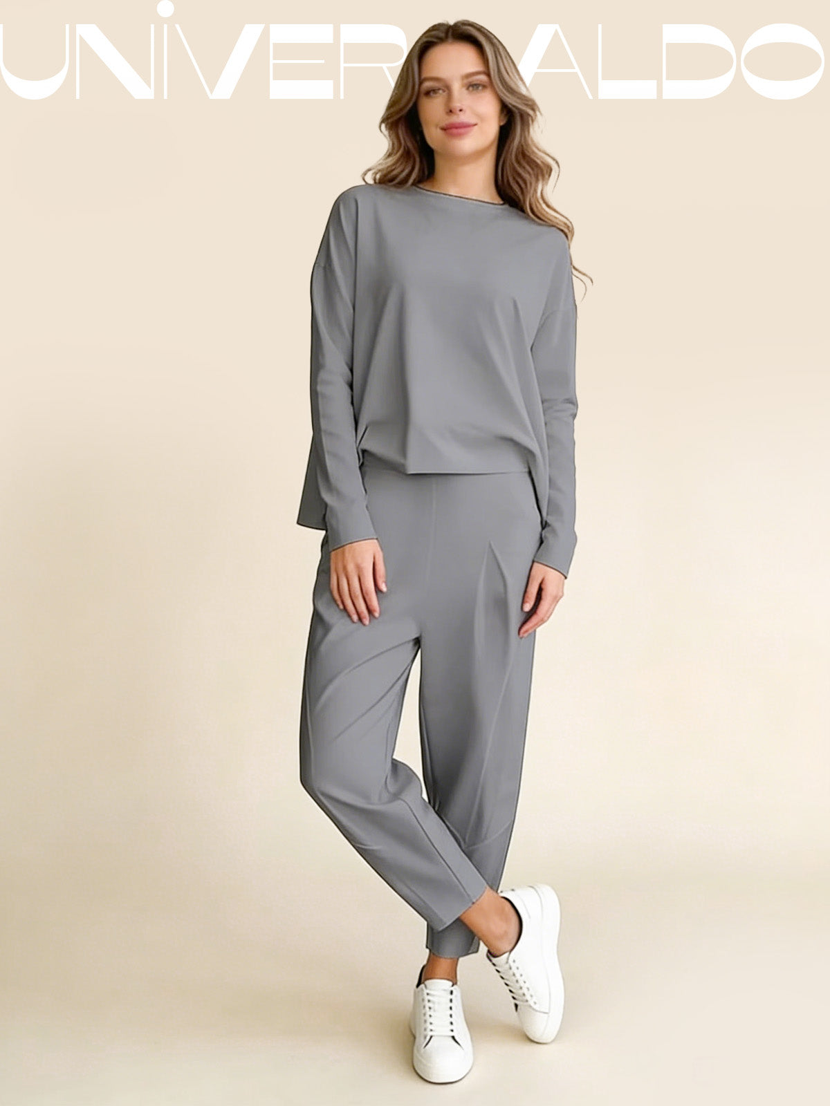 2-Части Комплект: Суитшърт с Кръгла Яка + Панталони Хараре