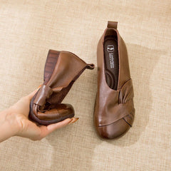 50% ОТСТЪПКА【35-40】Дамски винтидж обувки от мека кравешка кожа, удобни и ежедневни