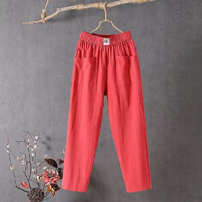 🔥【M-4XL】👖👖2025 Дамски широки панталони Удобни ежедневни панталони