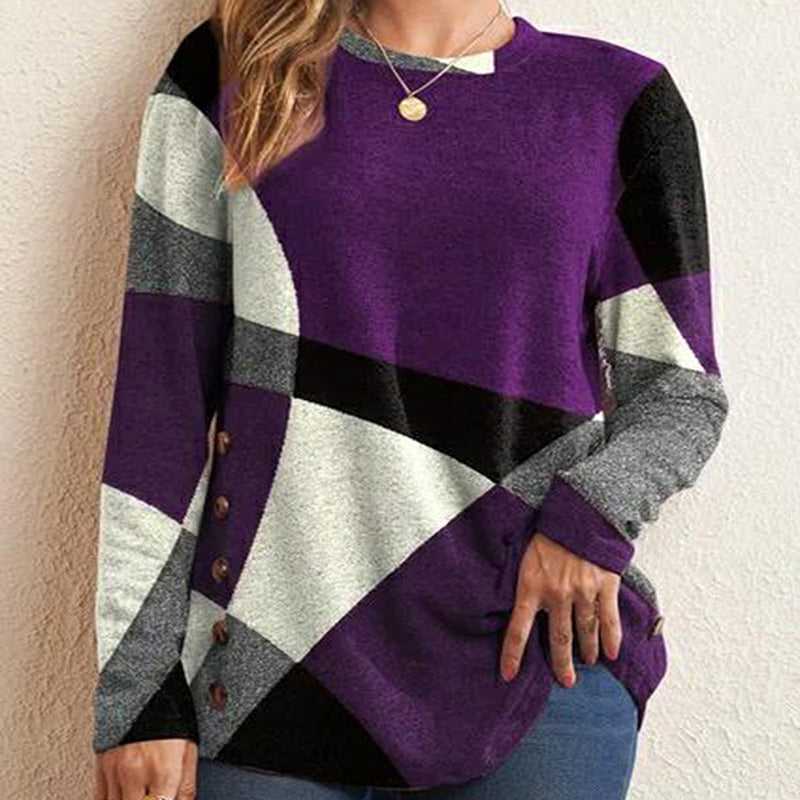 Дамска висококачествена тениска с дълъг ръкав и щампа