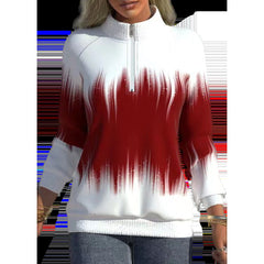 😍 50% ОТСТЪПКА 💜【S-5XL】Нов дамски суитшърт с висока яка и градиентен цвят