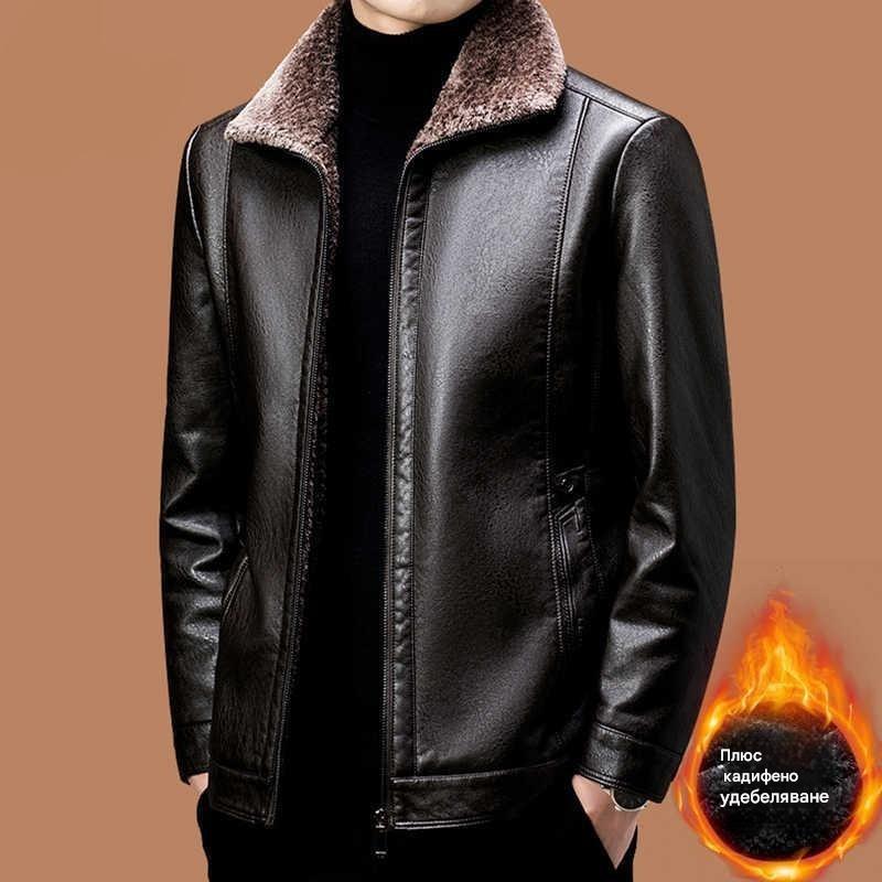 🔥⛄【най-продавани】🔥🎉【M-3XL】2026 Мъжко зимно яке от мека дебела овча кожа, ежедневен стил