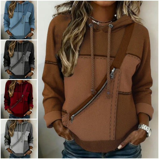 🔥【най-продавани】🎀🎀【S-5XL】Дамска блуза с качулка и дълги ръкави с принт