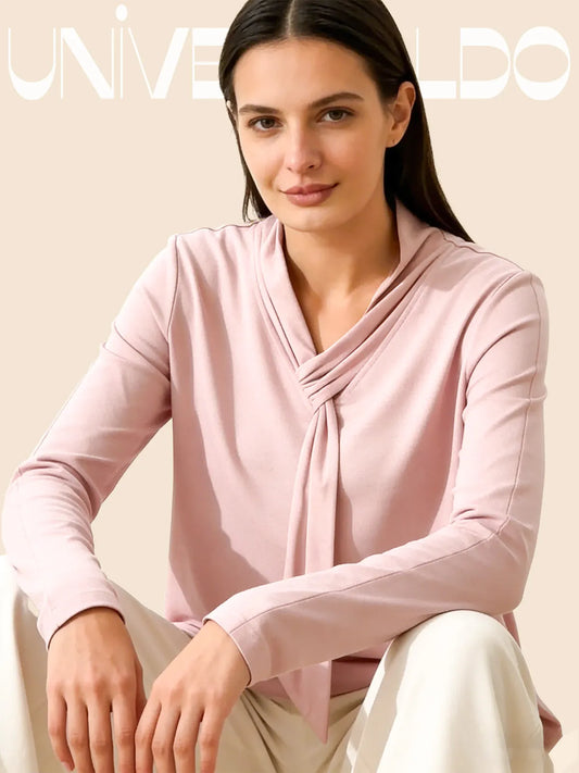 Тениска с Дълъг Ръкав и Стилна Връзка