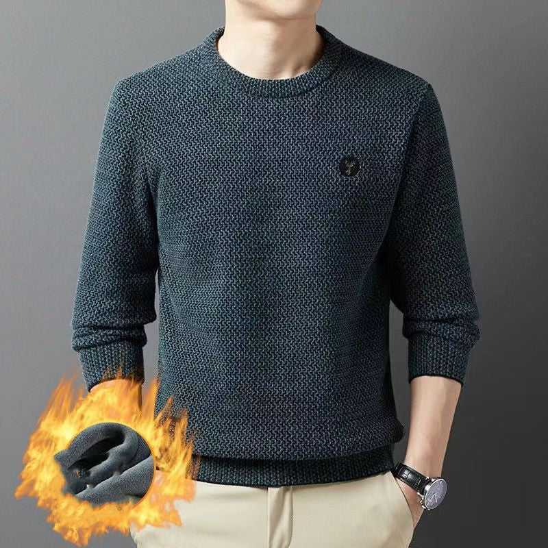 🔥【M-4XL】Нов зимен мъжки кадифен пуловер, стилен ежедневен трикотаж