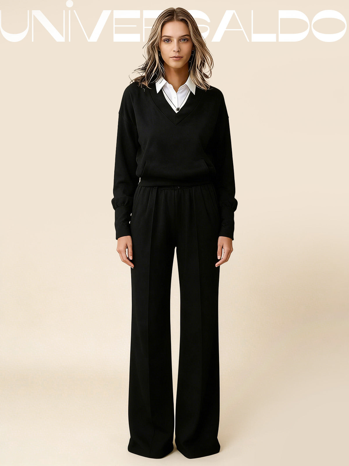 2-Части Комплект Спорна Блуза и Широки Панталони