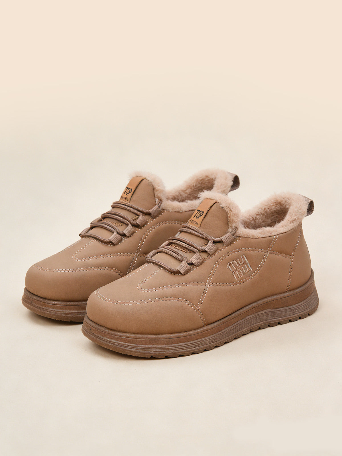 Зимни Памучни Обувки с Мека и Дебела Подметка Без Връзки