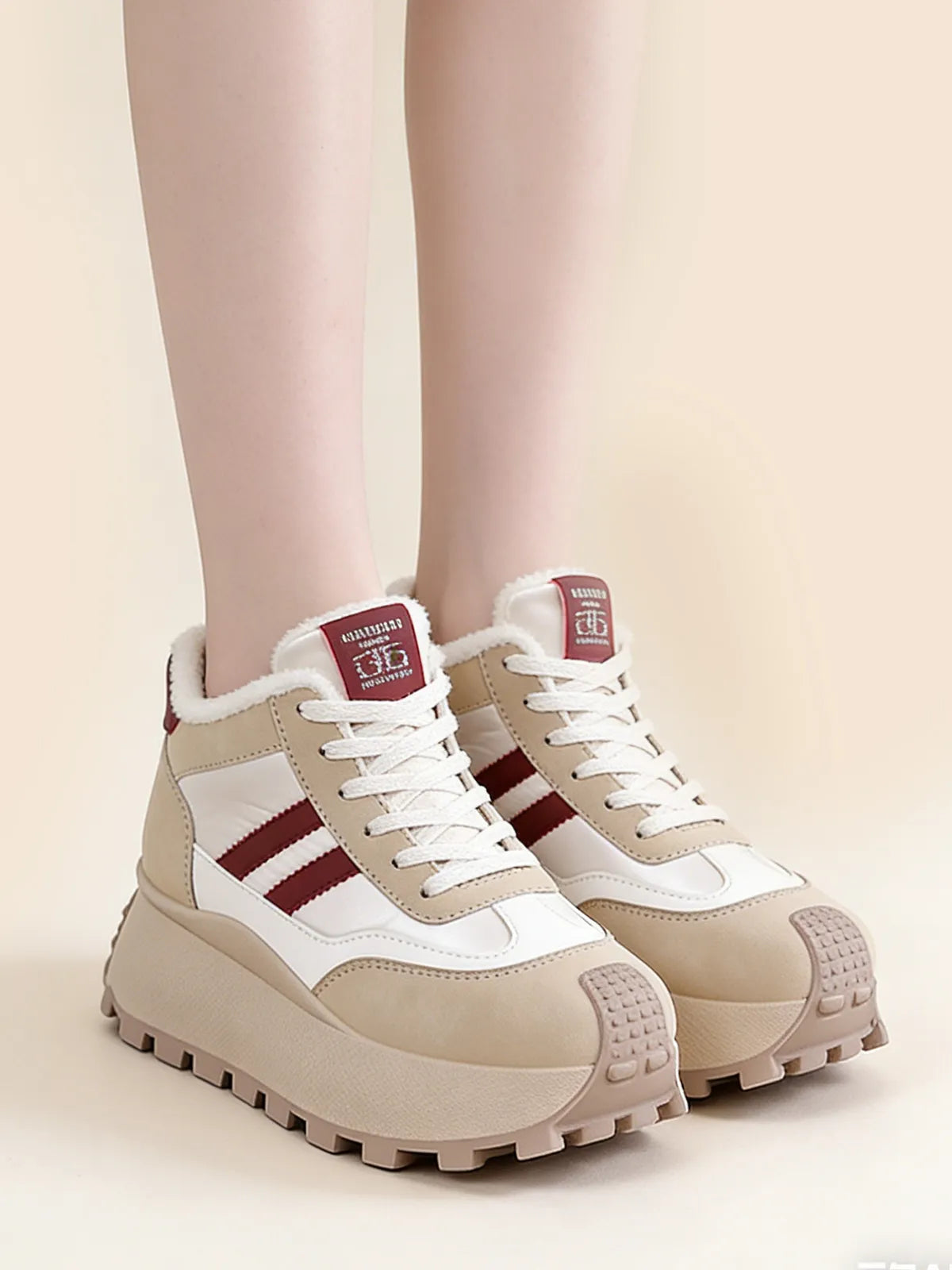 Топли Високи Ретро Спортни Обувки с Дебела Подметка