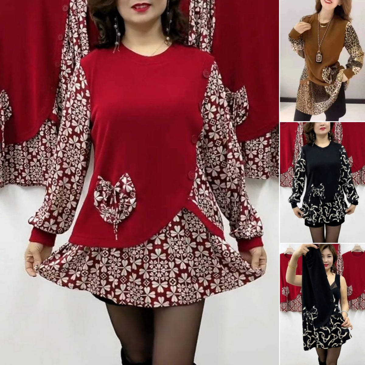 🔥Специална оферта за ограничено време🔥✨🍁Топ с есенен щампа (M-6XL)