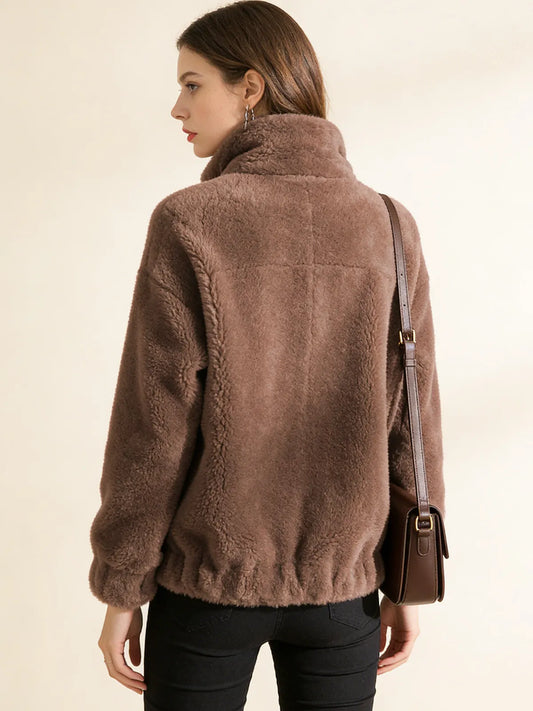 Висока Яка Яке с Двустранен Кашмир и Молния