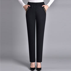 🔥【XL-5XL】👖👖2025 Дамски прави ежедневни еластични дънки (50-90 кг)
