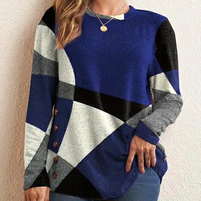 Дамска висококачествена тениска с дълъг ръкав и щампа