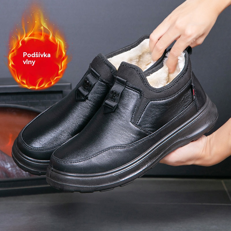 【50% отстъпка】Нови мъжки зимни ботуши, изработени от кадифе и дебел памучен плат