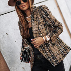 【30%OFF】【S-3XL】Костюм с дълъг ръкав и двойни гърди с щампа