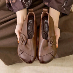 50% ОТСТЪПКА【35-40】Дамски винтидж обувки от мека кравешка кожа, удобни и ежедневни