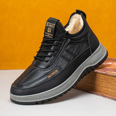 ⛄🔥Мъжки зимни ежедневни спортни обувки, естествена кожа, водоустойчиви, мека велурена подметка