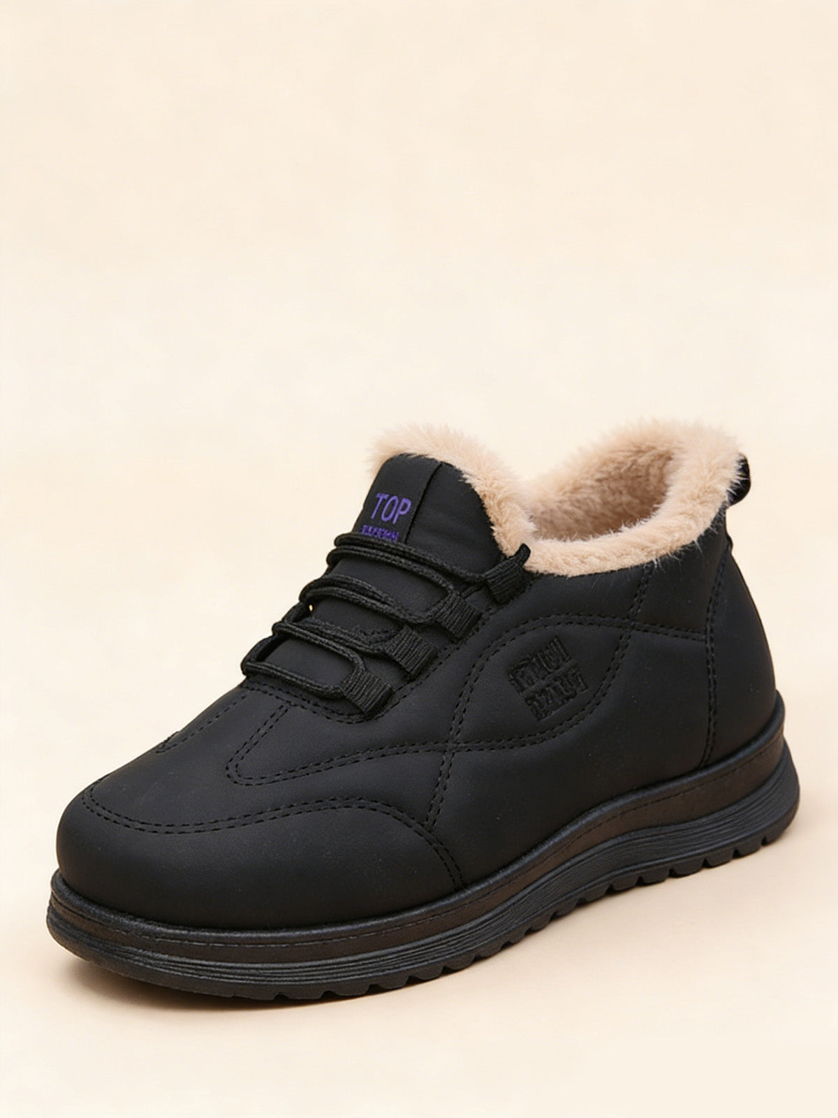 Зимни Памучни Обувки с Мека и Дебела Подметка Без Връзки