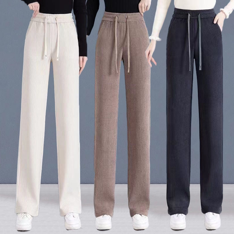 🔥【M-3XL】【40-110KG】👖Нови дамски еластични широки панталони