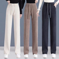 🔥【M-3XL】【40-110KG】👖Нови дамски еластични широки панталони