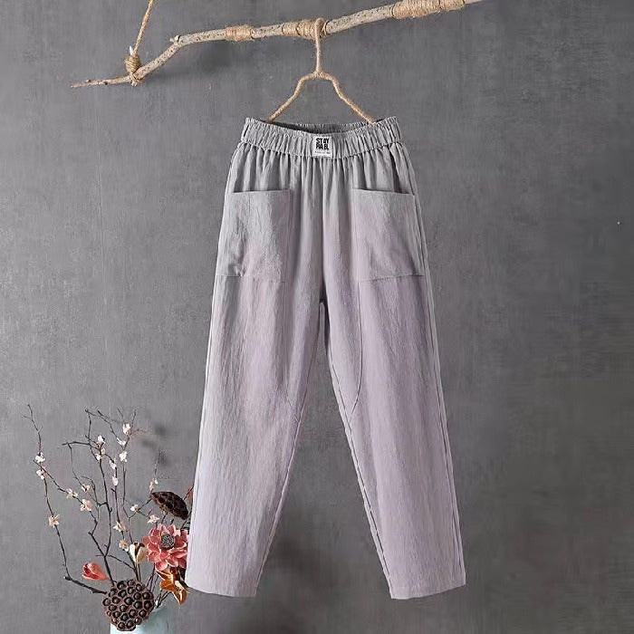 🔥【M-4XL】👖👖2025 Дамски широки панталони Удобни ежедневни панталони