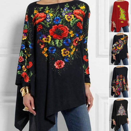 😍【S-5XL】Нови есенни и зимни ретро печатни топове