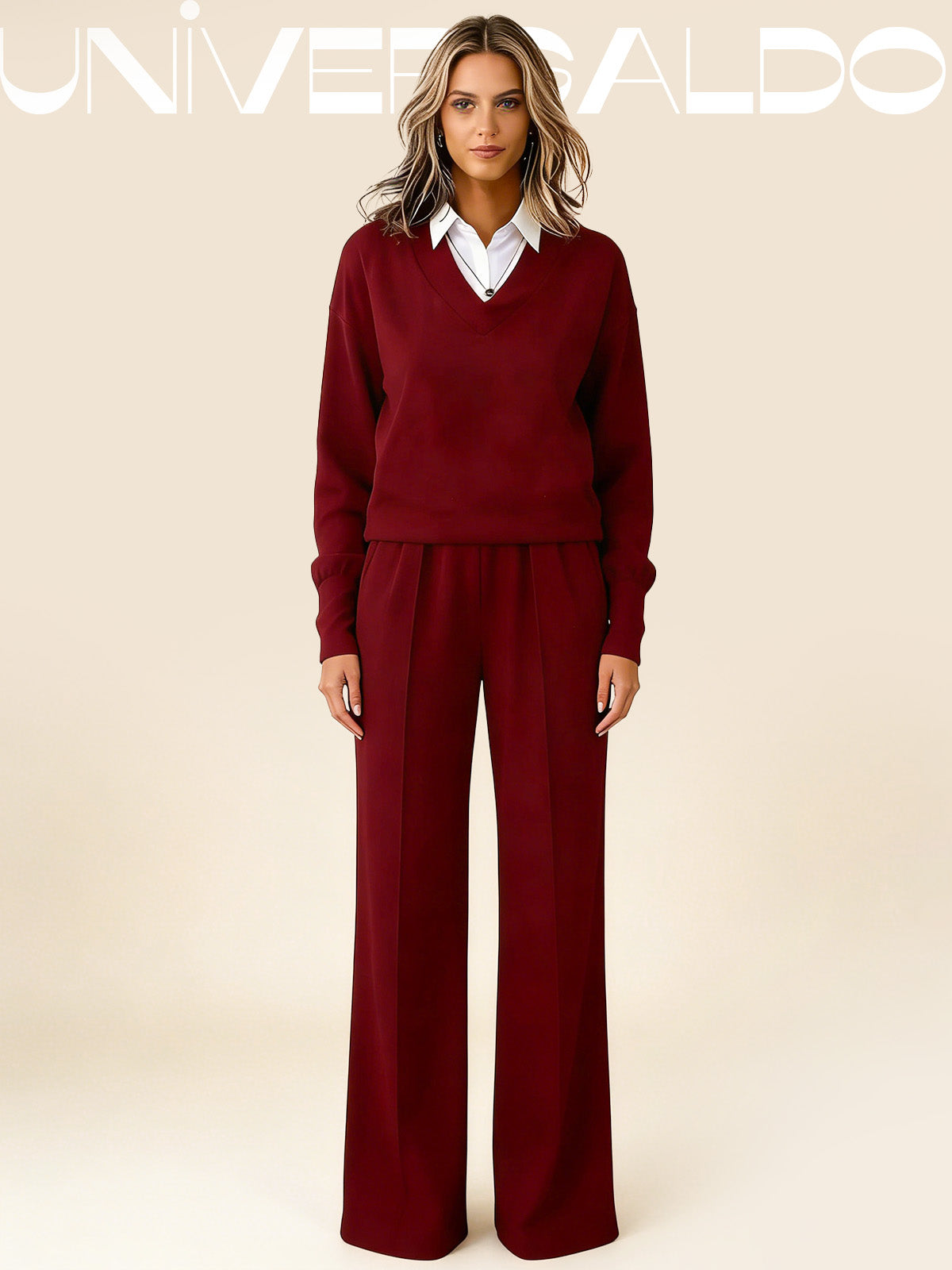 2-Части Комплект Спорна Блуза и Широки Панталони