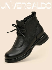 Нискотокови мартинси от естествена кожа с топла подплата