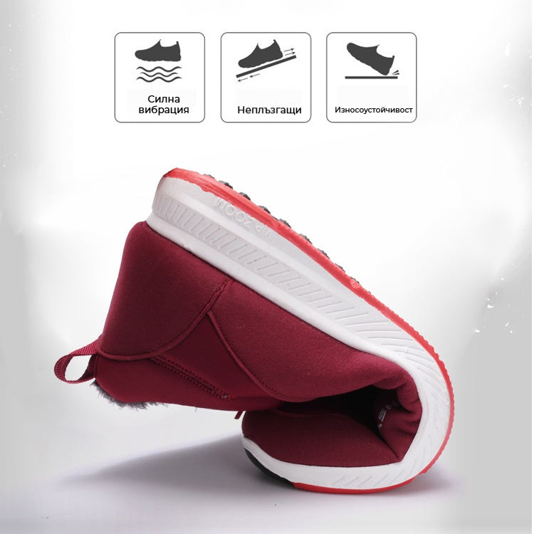 ✨👟【50% ОТСТЪПКА】Водоустойчиви, неплъзгащи се, удебелени памучни обувки, обувки за сняг, обувки за сняг