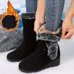 👢 Висококачествени снежни ботуши от естествена кожа за жени през есента и зимата