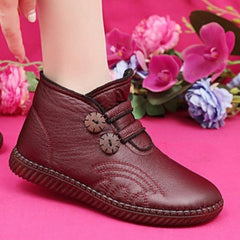 🔥🔥👢【49% OFF！！！】Дамски кожени обувки против плъзгане за есента и зимата ръчна изработка в Италия