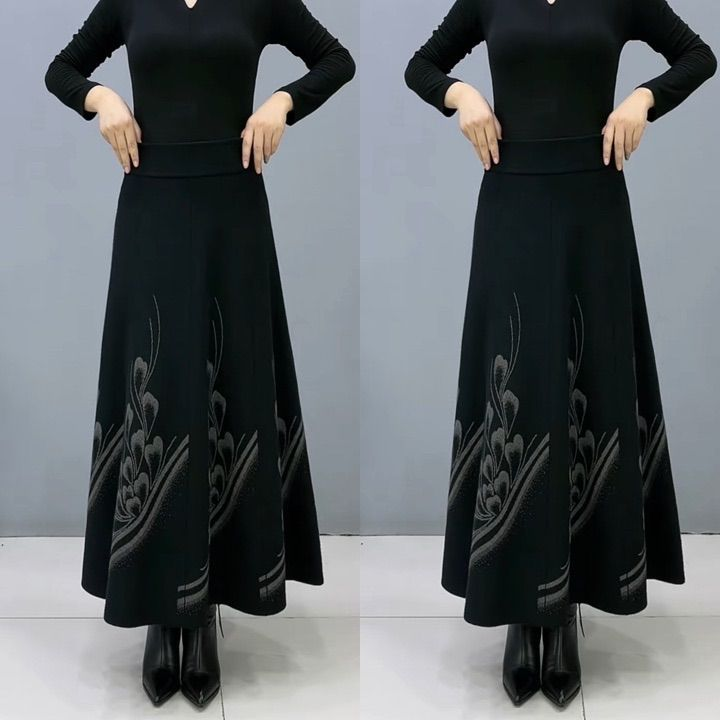 👗🎀【S-3XL】Есенно-зимна удебелена вълнена пола