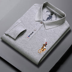 【M-4XL】Нова мъжка поло риза с дълъг ръкав