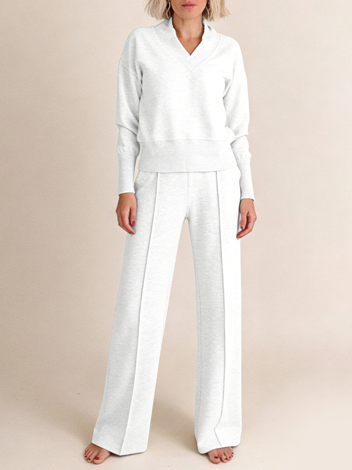 2-Части Комплект: Свободна Блуза и Широки Панталони