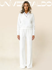 2-Части Комплект Спорна Блуза и Широки Панталони