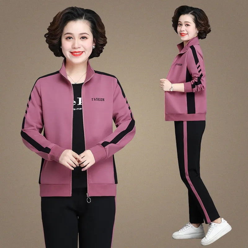 🔥【M-5XL】【Яке + Панталон】😍 Нов есенен ежедневен спортен комплект, голям размер