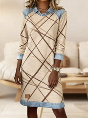 【S-2XL】👗 Нова есенна рокла с дълги ръкави за пълни размери