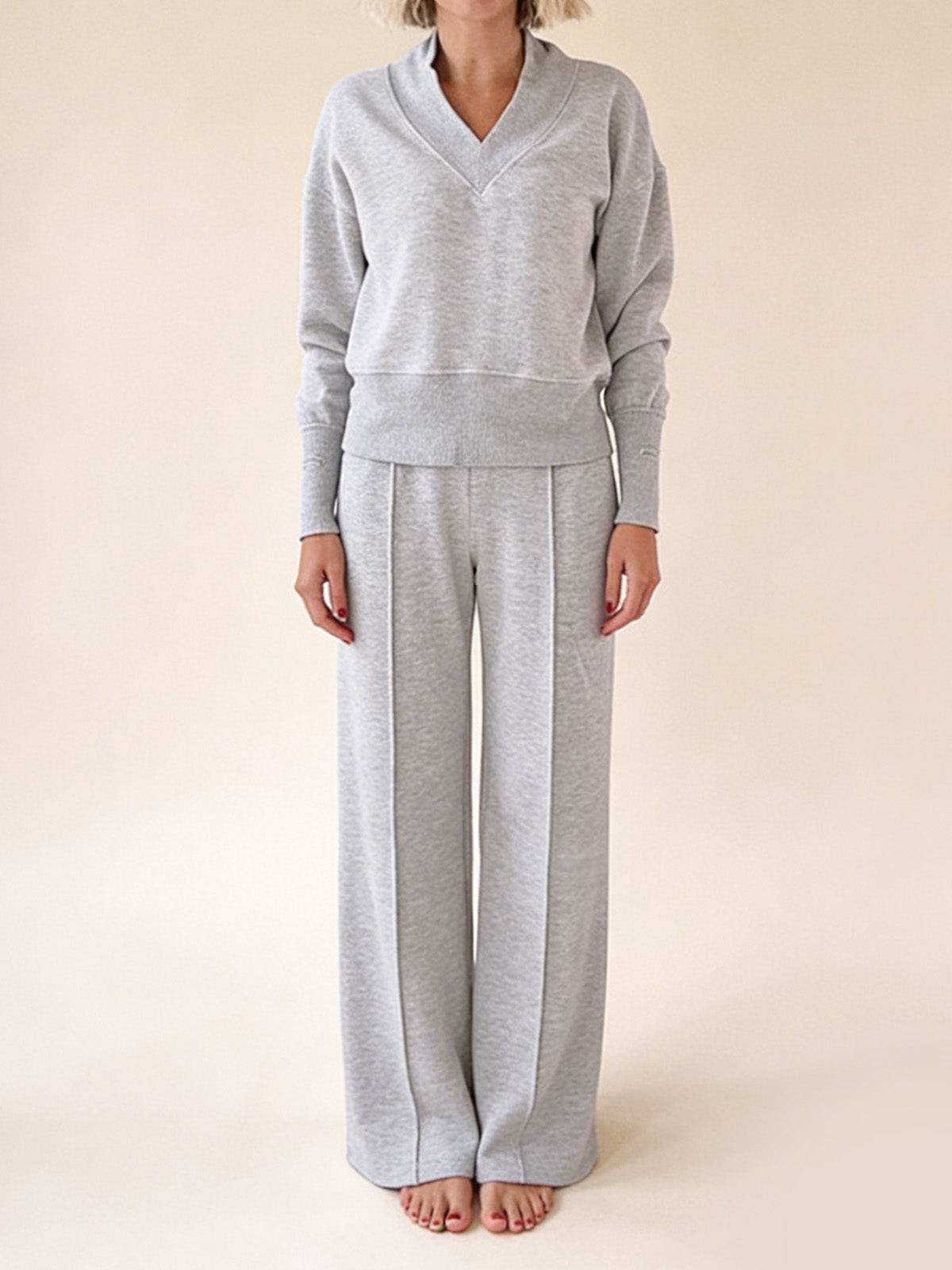 2-Части Комплект: Свободна Блуза и Широки Панталони