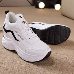 Дебела нова кожена подметка, високи ежедневни спортни обувки