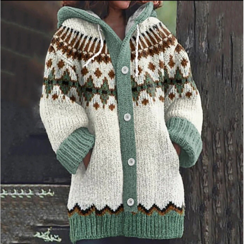 ⛄【S-5XL】✨Ново елегантно ретро яке с качулка за есен и зима