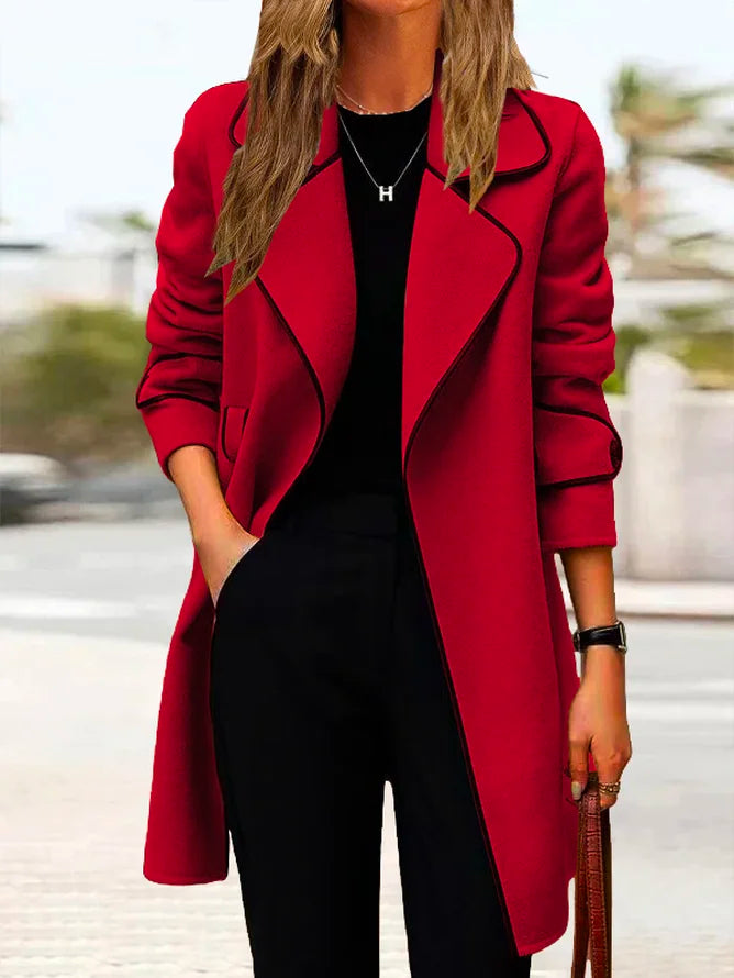 Дамско двулицево кашмирено палто