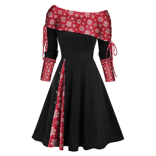 🎅Специална коледна оферта🎄Нова модна рокля с дълъг ръкав