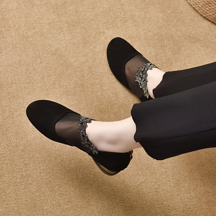 🔥【35-41】🏆✨Нови кухи мрежести токчета с мека подметка за жени