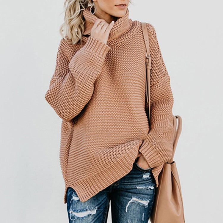 🧥【M-3XL】Ново есенно зимно плетено яке с високо яке за жени