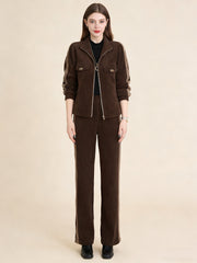 2-Части Комплект Топло Яке с Право Панталон