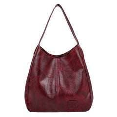 💖👜💖Нова чанта за през рамо с голям капацитет, изработена от мека кожа - многофункционална, модна дамска чанта