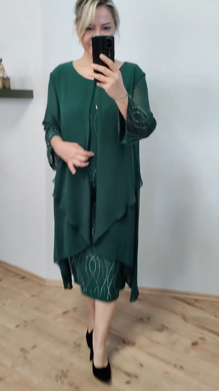 【S-5XL】🌷🔥Нова модна шифонена рокля за 2025 г.