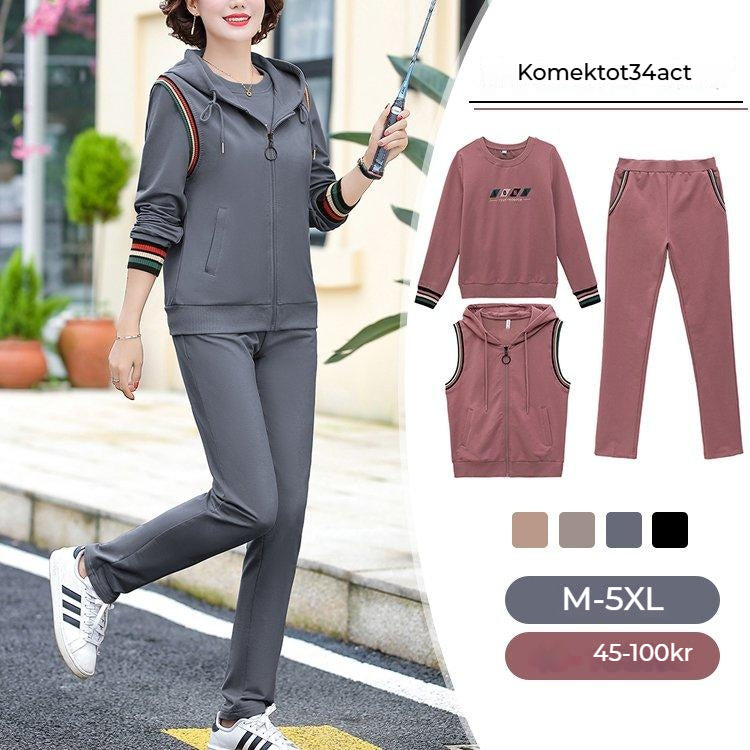 【горещи продажби】][Моден комплект от 3 части] Ежедневен спортен комплект от 3 части