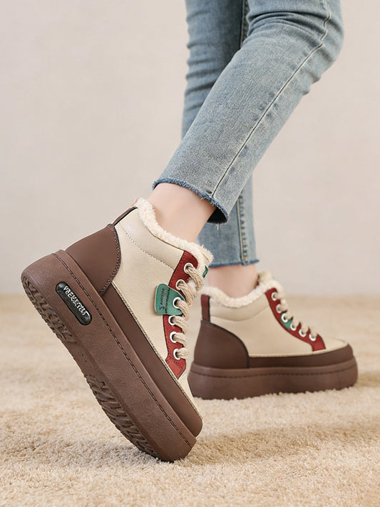 Високи Памучни Обувки с Подплата и Мека Подметка