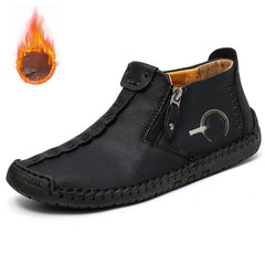 🥾Ръчно изработени мъжки ботуши Martin от естествена кожа с подплата и пух