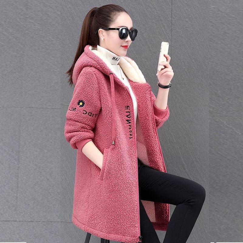 【M-4XL】Зимно ново модерно широко яке от дебел агнешки полар